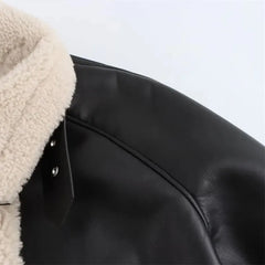 Kate Leather Fur Coat