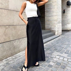 Capri Black Maxi Skirt