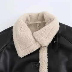 Kate Leather Fur Coat