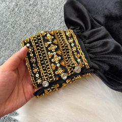 Embroidered Batwing Top