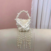 Pearl Tassel Satin Bag