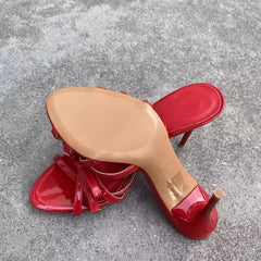 Luxe Knot Patent Slip-On Heels