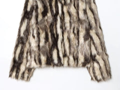 Faux Fur Striped Jacket