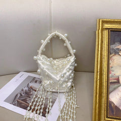 Pearl Tassel Satin Bag