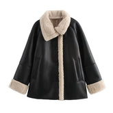 Kate Leather Fur Coat