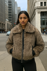 Soho Fur Bomber Jacket