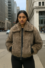 Soho Fur Bomber Jacket