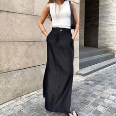 Capri Black Maxi Skirt