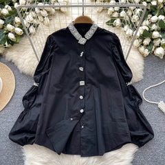 Embellish Collar Puff Shirts