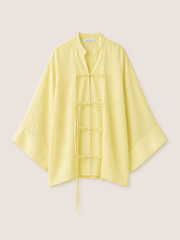 Lemon Tie-Front Kimono Top