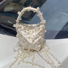 Pearl Tassel Satin Bag