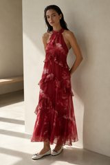 Seraphina Floral Ruffle Maxi Dress