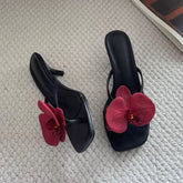 Orchid Bloom Thong Heels