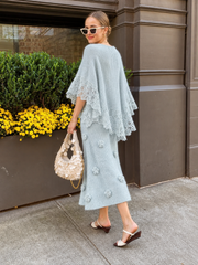 Celeste Pale Blue Knit Co-ord Set