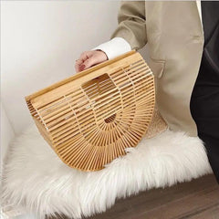 Cairo Bamboo Wooden Bag - Label Frenesi Fashion