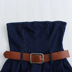 Elsa Denim Tube Dress - Label Frenesi Fashion