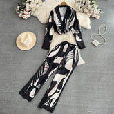 Gracie Abstract Coord Set - Label Frenesi Fashion