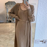 Ira Knitted Dress & Shrug Set - Label Frenesi Fashion