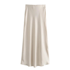 Jess Satin Midi Skirts - Label Frenesi Fashion