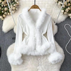 Kesha Fur Sweater Top - Label Frenesi Fashion