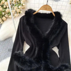 Kesha Fur Sweater Top - Label Frenesi Fashion