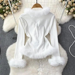 Kesha Fur Sweater Top - Label Frenesi Fashion