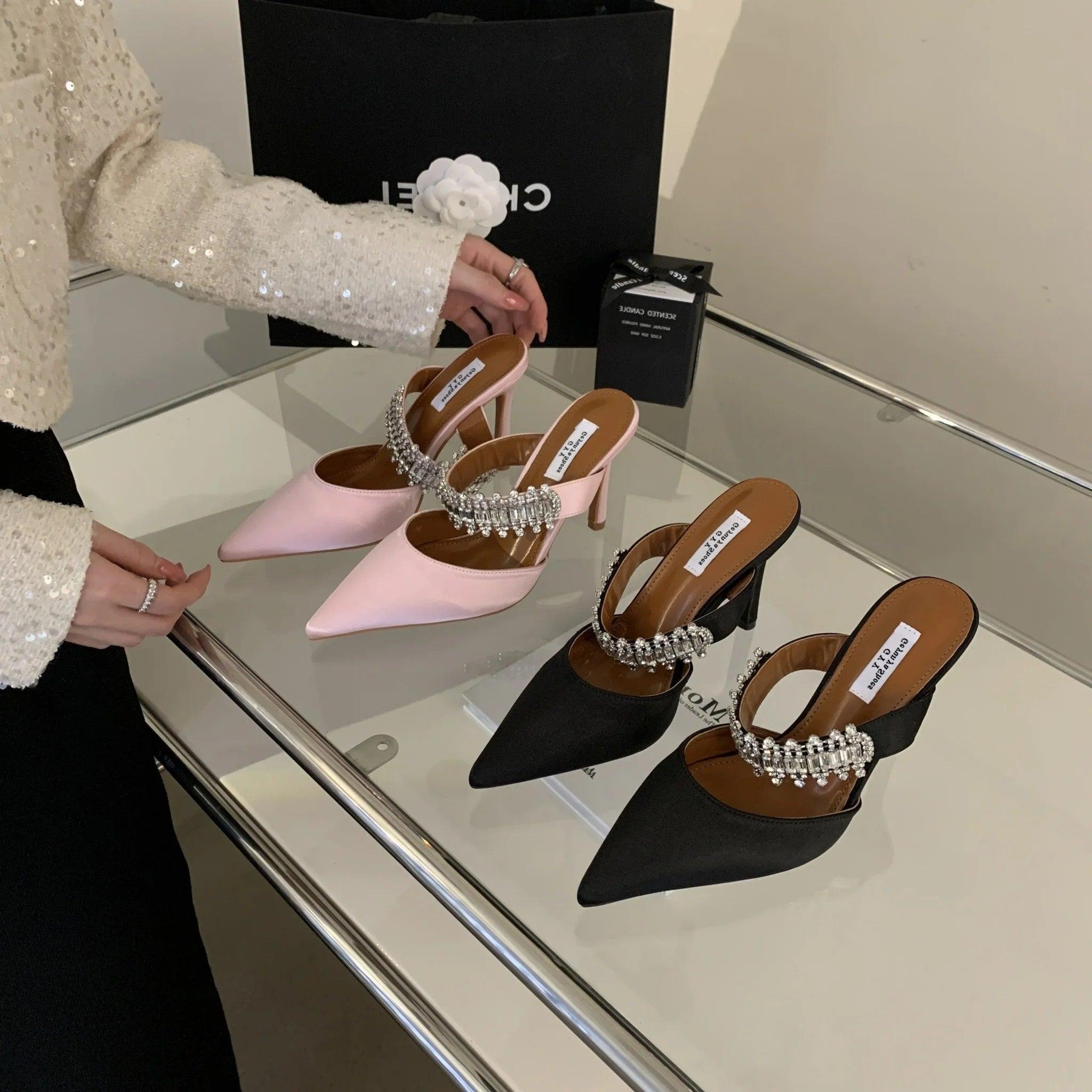 Kesha Rhinestone Heels - Label Frenesi Fashion