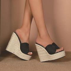 Kimberly Espadrilles Platform Wedges - Label Frenesi Fashion