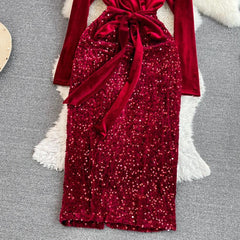 Natalie Sequin Dress - Label Frenesi Fashion