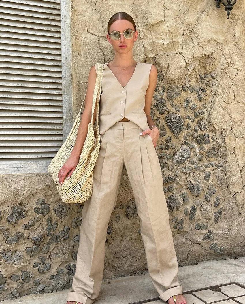 Nolan Vest & Pants Set - Label Frenesi Fashion