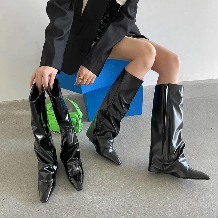Osaka Overlay Boots - Label Frenesi Fashion