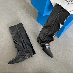 Osaka Overlay Boots - Label Frenesi Fashion