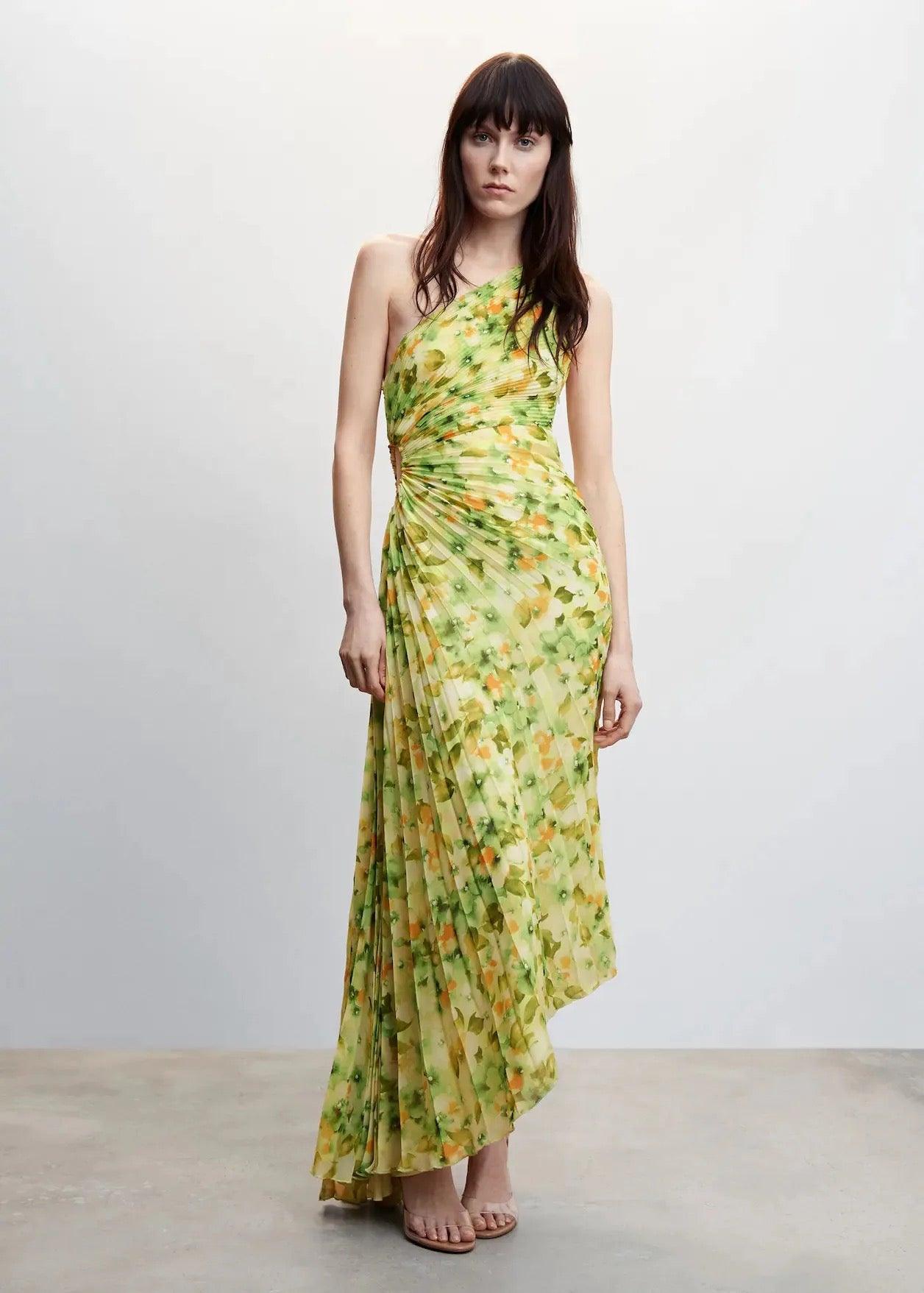 Peony Floral Asymmetrical Dress - Label Frenesi Fashion