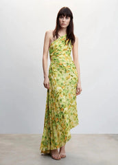 Peony Floral Asymmetrical Dress - Label Frenesi Fashion
