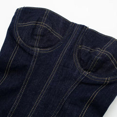 Stacey Denim Bodycon Dress - Label Frenesi Fashion