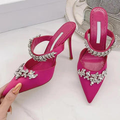 Veda Rhinestone Heels - Label Frenesi Fashion