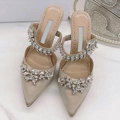 Veda Rhinestone Heels - Label Frenesi Fashion