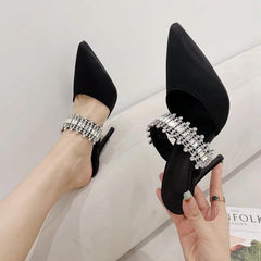 Alexa Rhinestone Heels - Label Frenesi Fashion