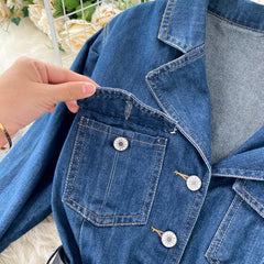 Baizen Denim Dress - Label Frenesi Fashion