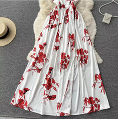 Blossom Slit Maxi Dress - Label Frenesi Fashion