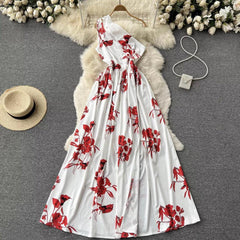 Blossom Slit Maxi Dress - Label Frenesi Fashion