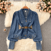 Dante Denim Coat with Belt - Label Frenesi Fashion