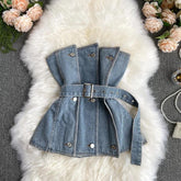 Denim Expo Top - Label Frenesi Fashion