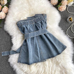 Denim Expo Top - Label Frenesi Fashion