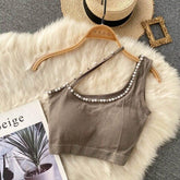 Embellished Knit Brallete - Label Frenesi Fashion