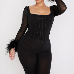 Fiona Fur Corset Top - Label Frenesi Fashion