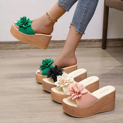Floral Wedges - Label Frenesi Fashion