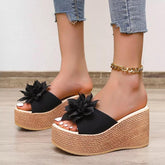Floral Wedges - Label Frenesi Fashion