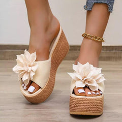 Floral Wedges - Label Frenesi Fashion