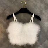 Frenzy Fur Bustier Top - Label Frenesi Fashion